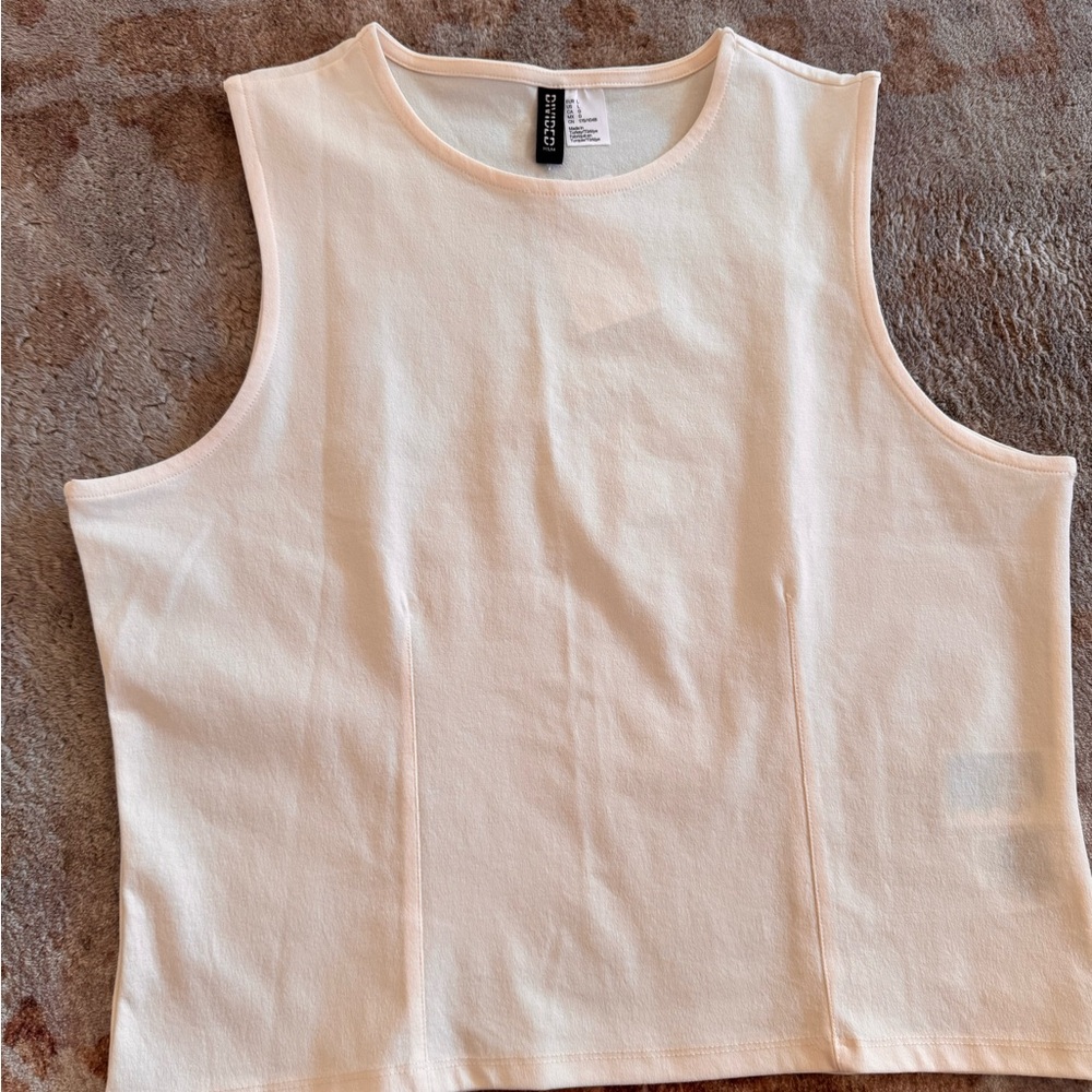 Brand New with Tags Sleeveless Cream Tank Top